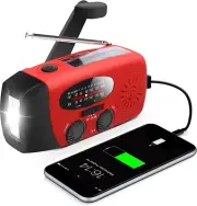 Emergency Hand Crank Radio with LED Flashlight for Emergency, AM/FM NOAA Portab