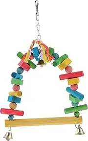 BUGUUYO Parrot Swing Toy Parrot Perch Stand Bird Cage Accessory Parakeet Toys Bird Swing Random Color