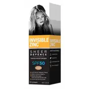 Invisible Zinc Sheer Defence Tinted Moisturiser Light SPF50 50g