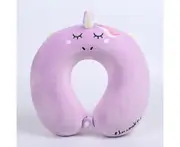 Travel Pillow, Unicorn Travel Neck Pillow, U-Shaped Pillow With Snaps