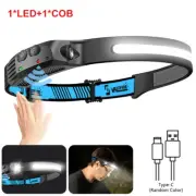 VASTFIRA 1COB Headlamp Night Buddy LED Motion Sensor Head Torch Headlight Lamp
