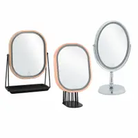 在飛比找特力屋線上購物優惠-[特價]【IDEA】360度雙面摺疊LED化妝鏡/立鏡(桌上