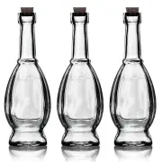 Vintage Boho Clear Glass Bottle with Cork