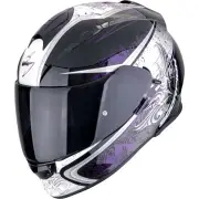 EXO-491 Run Black White Purple Full Face Helmet