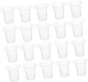 WEKADRIN 50Pcs Hydroponic Net Pots Baskets Reusable Plastic Mesh Cups for Hydroponics Soil Pebble Planting for Indoor Gardens Balconies and Greenhouses