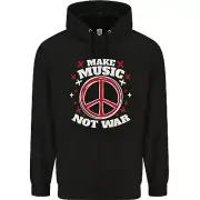Make Music Not War Peace Hippy Rock Anti-war Childrens Kids Hoodie