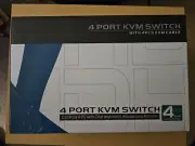 VGA KVM Switch, Yinker 4 Port USB VGA KVM Switch w/4 KVM Cables & 3 USB Hubs ...