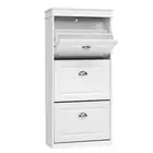 Shoe Cabinet Shoes Storage Rack White Organiser Shelf Cupboard 12/18/24 Pairs