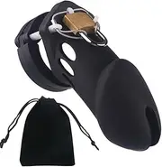 Male SM Cock Cage Lock Chastity Device Lightweight Silicone Chasty Devices Sissy Soft Chastity Cage For Sexual Wellness Health Male Penis Exercise