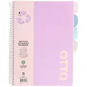 Otto A4 Recycled 5 Subject Book 250 Page Lilac