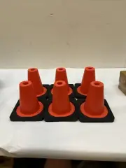 6 Pack Howies Hockey Weighted Cone 6 Inch - 6" tall Orange Cone