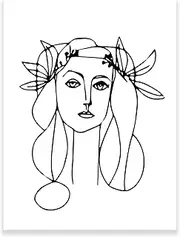 Zchdk Yhdesh Pablo Picasso Poster Woman Line Art Canvas Painting Pablo Picasso Wall Art Pablo Picasso Prints For Living room Decor Picture 40x60cm No Frame
