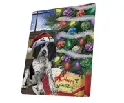 Christmas Bluetick Coonhound Dog Presents Woven Throw Sherpa Blanket T443