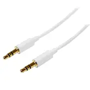 StarTech 1m White Slim 3.5mm Stereo - Male to Male