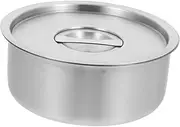 PEPLAYTAL Steamed Egg Bowl Stainless Steel Soup Container with Lid for Food Camping Home Cooking Lightweight and Portable Steaming Bowl for Easy Operation
