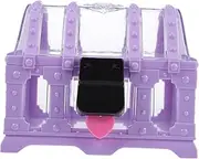 1 Set Storage Box with Lock Kids Musical Toys Jewelry Box Storage Case Home Sundries Box Kids Jewelry Organizer Treasure Chest Box Girl Headdress Box Foldable Jewelry Organizer (Color : Purple, Size