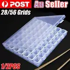28/56 Grids Compartment Storage Box Container Jewellery Craft Organiser Case1/2x