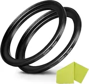 WH1916 52mm-58mm Step Up Ring 52mm Lens to 58mm Filter[2 Pack], Camera Lens Filter Adapter Ring Lens Converter Accessories