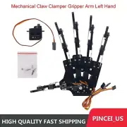 Mechanical Claw Clamper Gripper Arm Left Hand Five Fingers with Servos for Robot