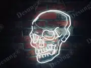 Style Hauted Skull Skeleton Acrylic 20"x16" Neon Sign Lamp Light With Dimmer