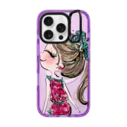 iPhone 16 Pro Impact Ring Stand Case MagSafe Compatible Two Parts Love Case - She | Valentine Collection