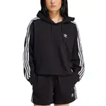 ADIDAS 女 ORIGINALS 3S SHORT HOODIE 流行 休閒連帽T(長)-IU2424 廠商直送