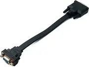 System-S DVI D Cable 20cm 24+1 25 Pin Male to VGA 15 Pin Female Flat Panel Mount Screw Adapter