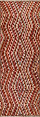Geometric Moroccan Oriental 9' Runner Rug 3x9 Handmade Wool for Hallway