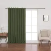 Blackout Curtain 100" W x 84" L 1-Panel Room Divider Polyester Solid in Moss