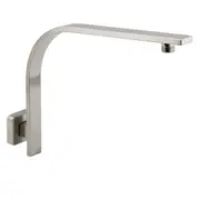 Brushed Nickel 1/2 Inch End Bathroom Stainless Steel Gooseneck Wall Mounted Shower Arm