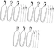 LABRIMP 9 Sets Escargot Serving Tongs Snail Tongs for Escargot Snails Stainless Steel