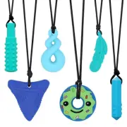 Chew Necklaces for Sensory , 6 PCS Sensory Chew Necklaces for Boys Girls with...