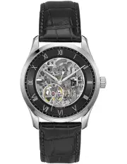 [BOSS] Principle Skeleton Calfskin Dial Watch in Black