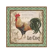 Country Farmhouse Tile Trivet Rooster Le Coq 16x16cm Hot Pot Holder