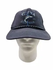 Costa Del Mar Cotton Captains Rope Hat Cap Snapback Adjustable Blue NWT