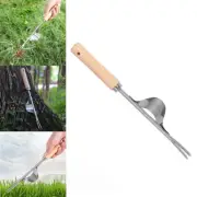 Hand Weed Puller with Bottom Holder Weeder Removal Deeper Fork Lawn Garden Tool