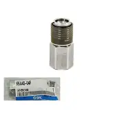 KKA4S-04F, SMC, S Coupler, SS, Socket type, 1/2Rc, female, w/check valve