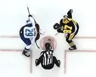 Nathan MacKinnon v Sidney Crosby Faceoff Avalanche Penguins 8x10 NHL Photo