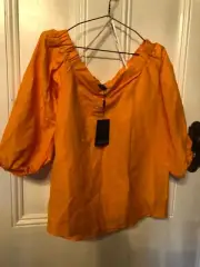 Decjuba Sandy Off the shoulder Top linen mix New rrp $99