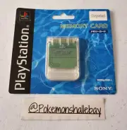 Genuine Sony Playstation 1 (PS1) Crystal Memory Card *BRAND NEW/SEALED - NTSC-J*