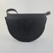 CHRISTIAN LOUBOUTIN By My Side Black Leather Shouder Bag New