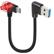 GELRHONR Short Right Angle USB Type C Cable, 90 Degree 18W Fast Charging USB a t