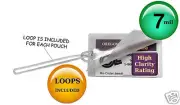 [50each] 7 Mil Hot Laminating Pouches Luggage Tags With 6" Loops 2.5 x 4.25