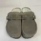 Birkenstock New w/ Box Buckley Shearling Stone Coin Suede Narrow - Select Size