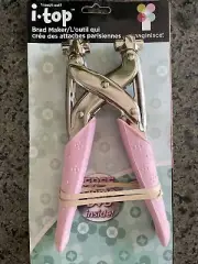 I-TOP IMAGINISCE Button, Brad & More Maker Brand NEW Pink Handles With Toppers