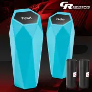 0.5L Sky Blue Car Trash Garbage Compact Cup Holder Can w/ Removable Lid 2PC