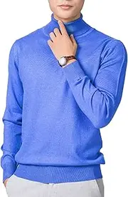 [Gsywaipei] Men's Turtneck Wool Knit Sweater Winter Long Sleeve Male Knits Sweaters Slim Fit Solid Color Knitted Pullover