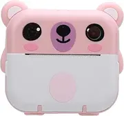 Instant Print Camera for Kids, 1080P HD Digital Video Cameras with 2 Inch 320x240 TFT Screen, Support Music Playback and Casual Games (Pink)