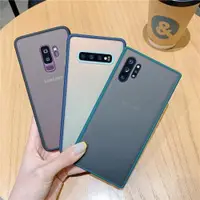 在飛比找ETMall東森購物網優惠-適用于三星note10+手機殼簡約透明磨砂撞色note9/8