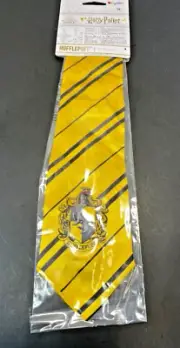 Harry Potter Hufflepuff Tie Costume Play Halloween Yellow Navy Age14+ NWT